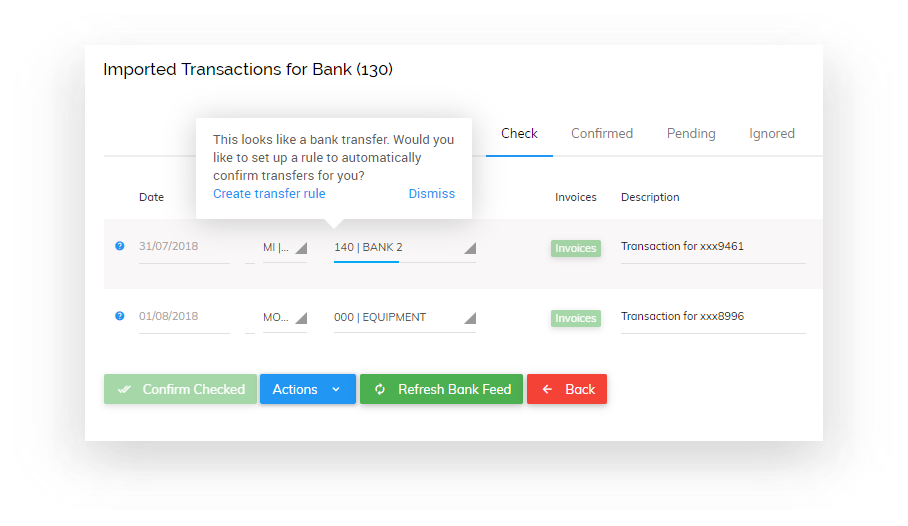 New Feature: Bank Transfer Rules