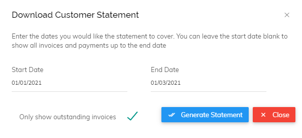 Pandle Update: Filter Unpaid Invoices for Customer Statements 3