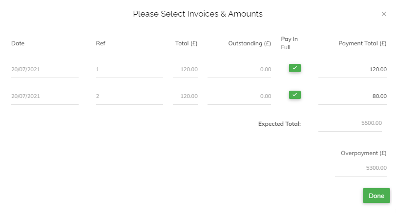 Automatically populate overpayments image 12