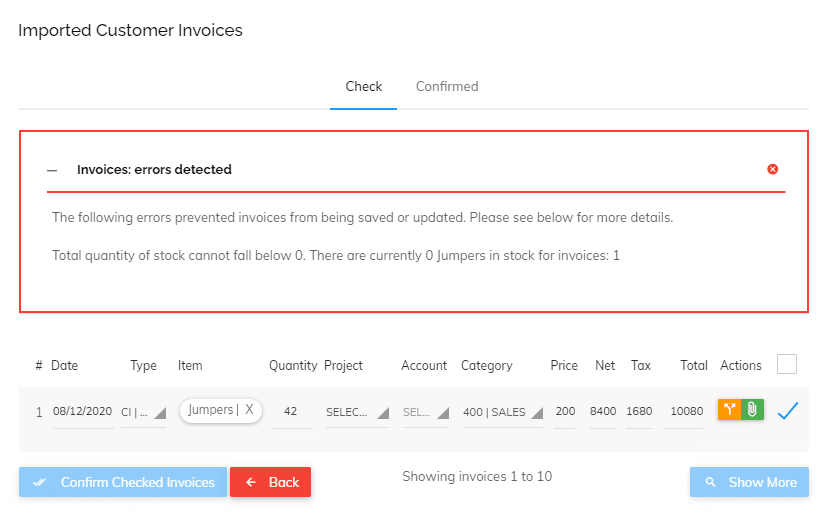 Matching Imported Invoices to Items 4