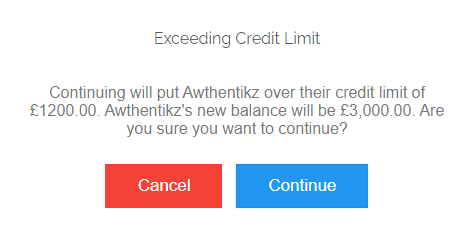 Credit Limit Warnings on Recurring Invoices 3