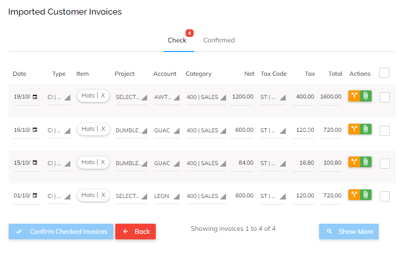 Include Projects When Importing Customer and Supplier Invoices Image 4